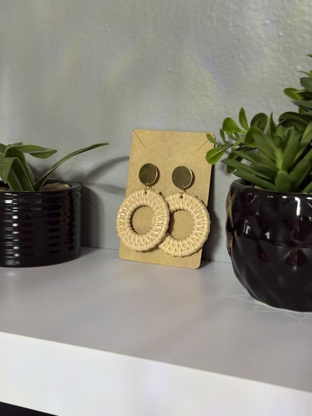 Tan & Gold Earrings From My Small Business